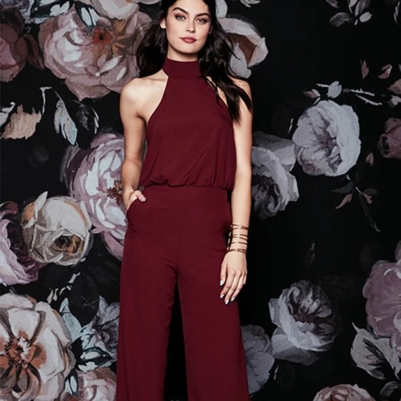 Lulus moments of life wine red healer jumpsuit size small great condition - Picture 3 of 11